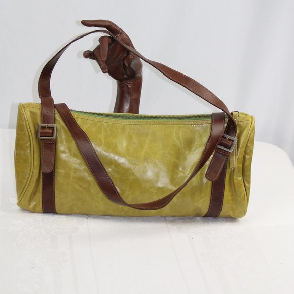 Latico Leather Distressed Chocolate Olive Shoulder - Picture 5 of 8